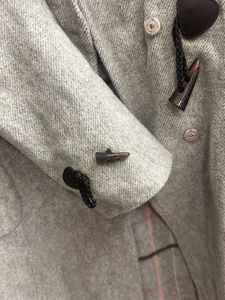 Women hooded woolen coat