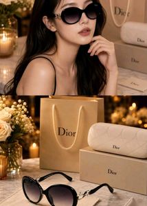 Dior Sunglasses - Black Oval with Embellishments