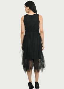 Black Designer Net One Piece