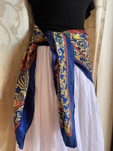 vintage Designer Floral Print Scarf