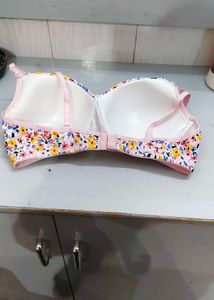 Women's Cotton Blend Printed Non-Padded Everyday B