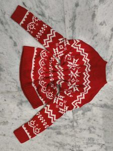 Red Pure Woolen Sweater