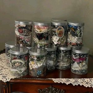 Assorted Jewelry Jars Collection
