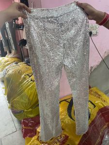 Sparkling Sequin Wide Leg Pants