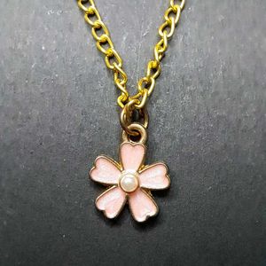 Pink Flower Necklace