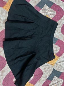 Black Pleated Mini Skirt