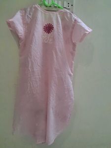 Pink Chickenkari Kurti