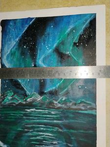 Aurora Borealis Landscape Painting