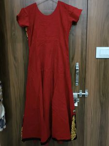 Embroidered Red Kurta