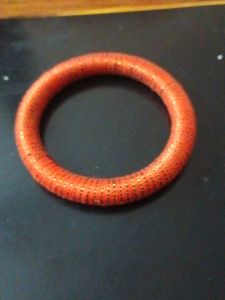 Orange Embellished Bangle