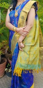 Blue silk saree from RMkv Chennai