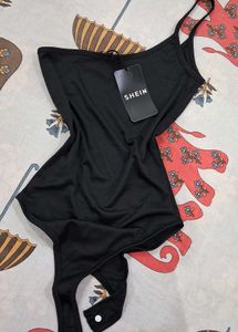 Shein Strappy One Shoulder AsymmetricHem Leotard