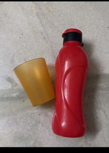 🆕 Cello Red Water Bottle with Cup