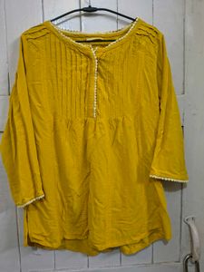 💛Yellow Mustard Tunic Top for women XL