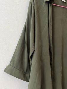 Olive Green Button-Up Shirt