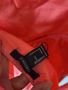 Coral Ruffle Square Neck Top