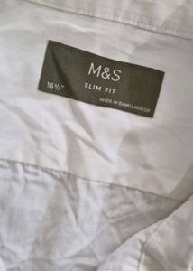 Classic White M&amp;S Oxford Shirt - L