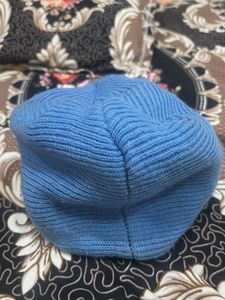 Cozy Blue Knit Beanie Hat