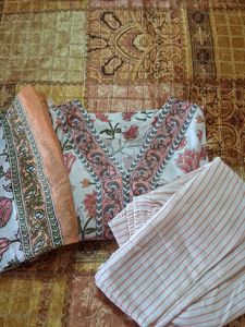 Beautiful combo of three Printed  pure cotton Kurt