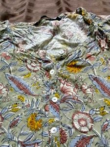 Melange flowered kurta