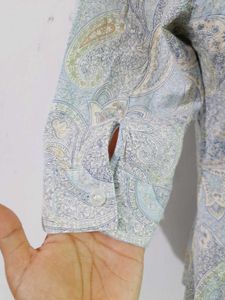 Paisley Print Button-Up Shirt