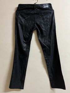 Shiny Leather Black Jeans♥️