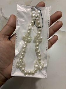 Pearl Beaded Phone Charm