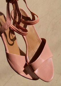 Chic Pink Block Heel Sandals