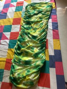 Strapless Tie-Dye Maxi Dress