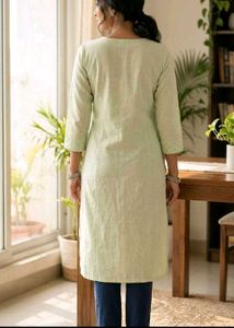 New Elegant Light Green Cotton Kurta