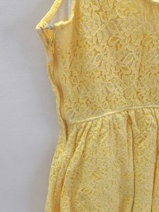 Yellow Lace Mini Dress