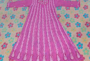 Elegant Pink Chikankari Kurta