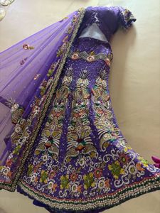 Exquisite Purple Embroidered Lehenga Choli