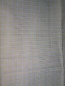 Vintage Plaid Fabric - Cream and White