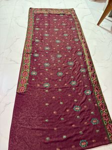 multicolour work Embroidered Saree