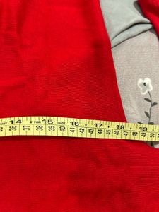 Vibrant Red Long Sleeve Top