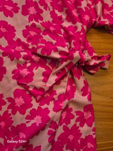 faballey pink Floral Wrap Dress