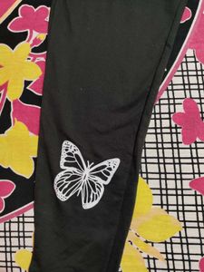 Butterfly Print Split Pants