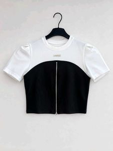 Stylish Color Block Crop Top