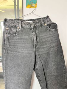 Black Wash Wide Leg Jeans