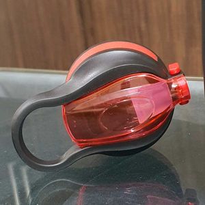Black Sports Water Bottle with Red Accents