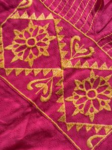 Vibrant Pink Embroidered Kurta