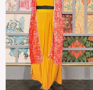 Ethnic jacket top and dhoti set