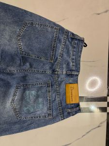 price drop Wide Leg Blue Denim Jeans