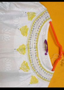 Pack of 2 Kurtas - Teal &amp; White