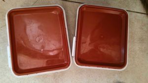 Set of 3 White Food Containers with Lids