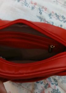 Caprese Red Heart Bow Crossbody Bag