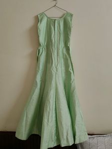 Green Gown With Long Shrug