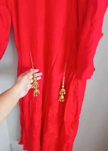 Red Anarkali Kurta