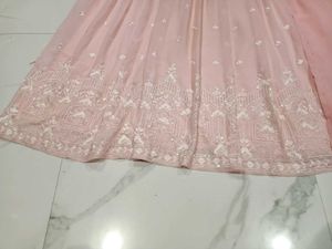Elegant Embroidered Pink Kurta Set XL